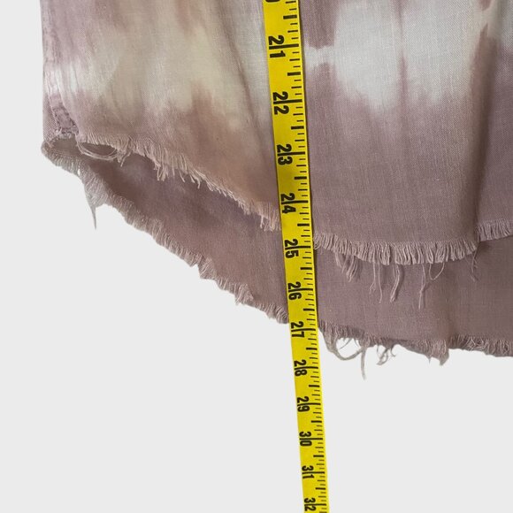 Rails Ingrid Raw-Hem Shirt Women's Medium Pink & White Tie-Dye Button-Up L/S - Picture 13 of 13